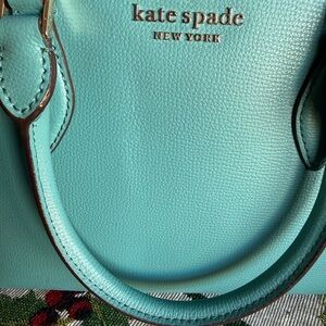 Kate Spade Turquoise Leather Tote Bag